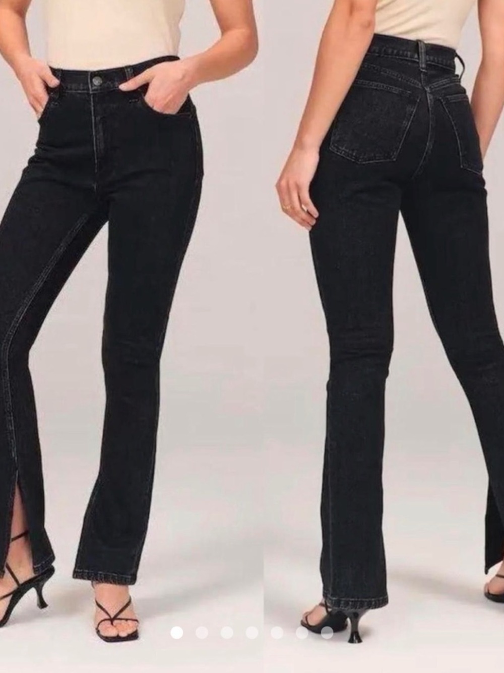 Abercrombie & Fitch Black High-Rise Flare Jeans